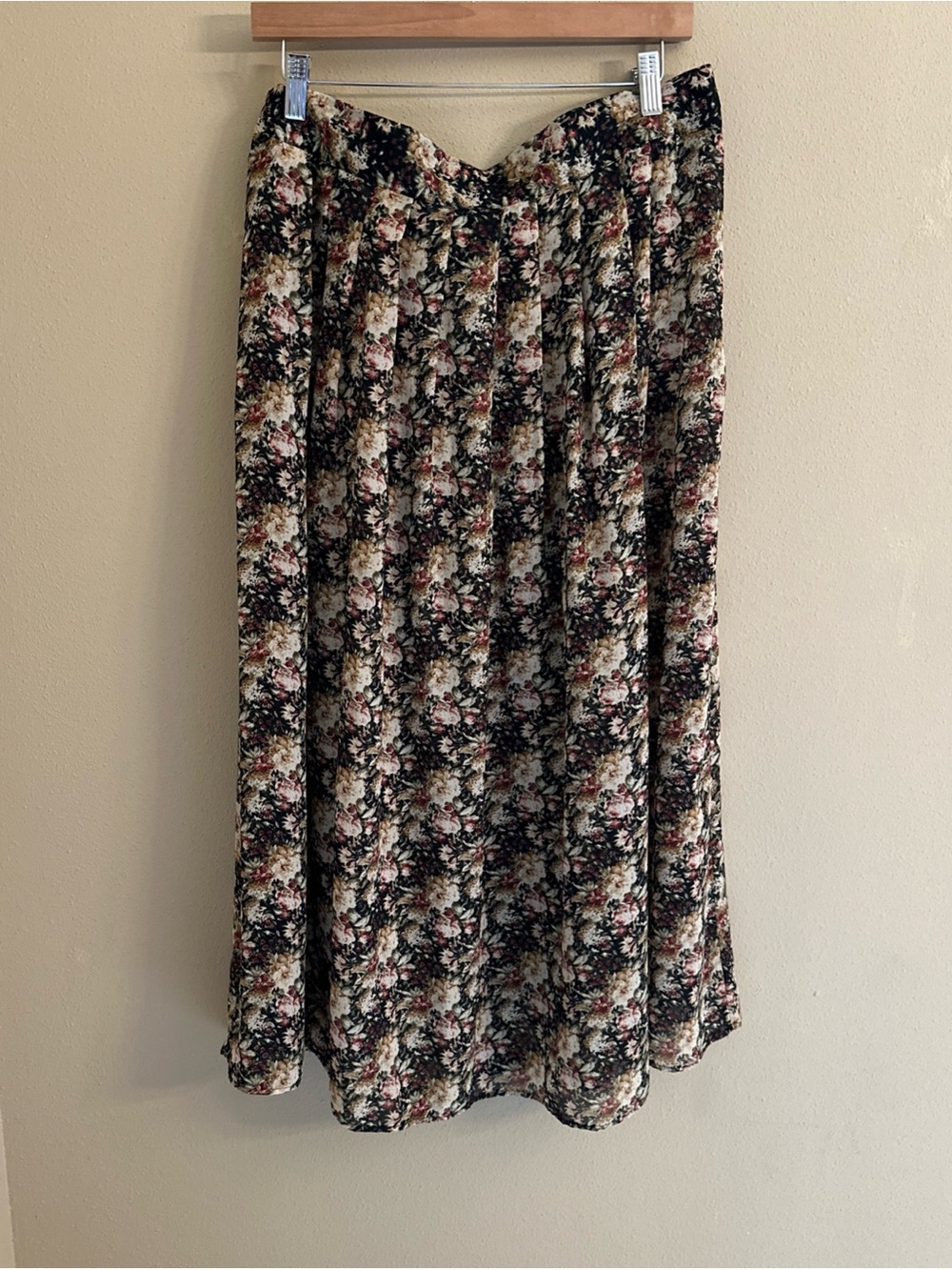 Vintage 90s Y2K Maggie Lawrence Maxi Skirt Size 18 /20 Floral Prarie Cottagecore